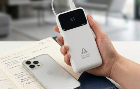 Power Bank с индикатором заряда батареи c&nbsp;логотипом